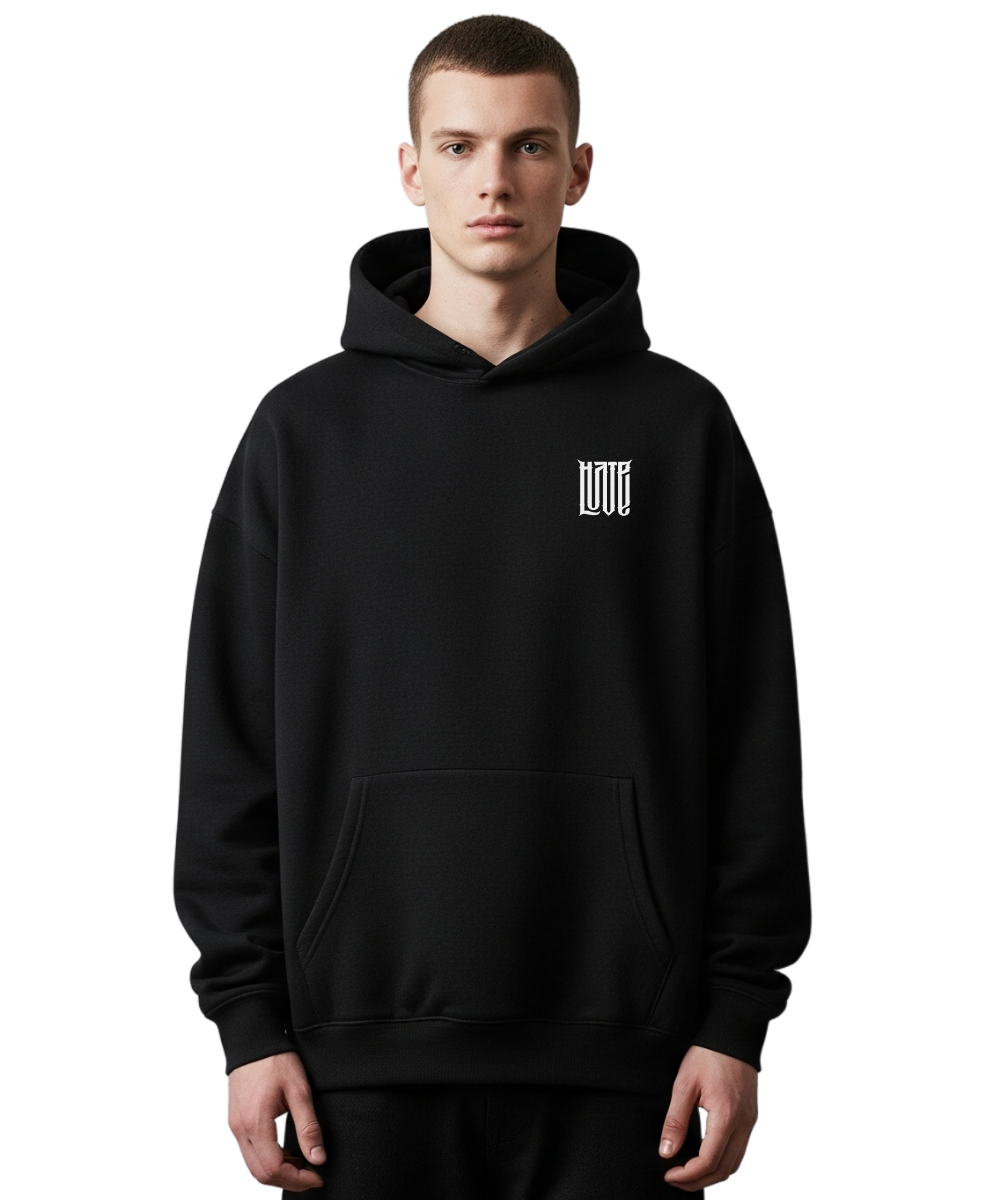 HATE & LOVE HOODIE OVERSIZED