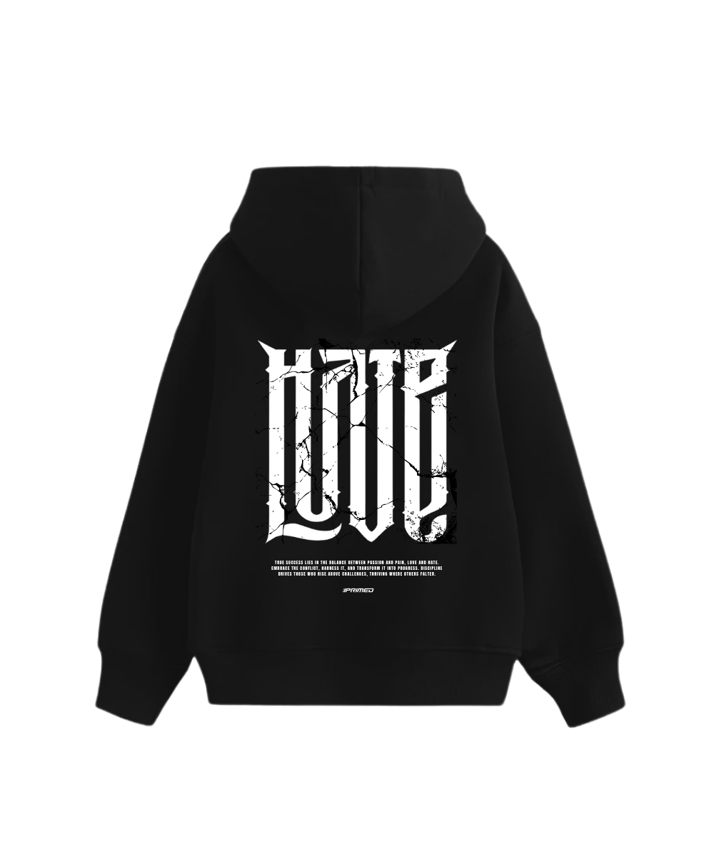 HATE & LOVE HOODIE OVERSIZED