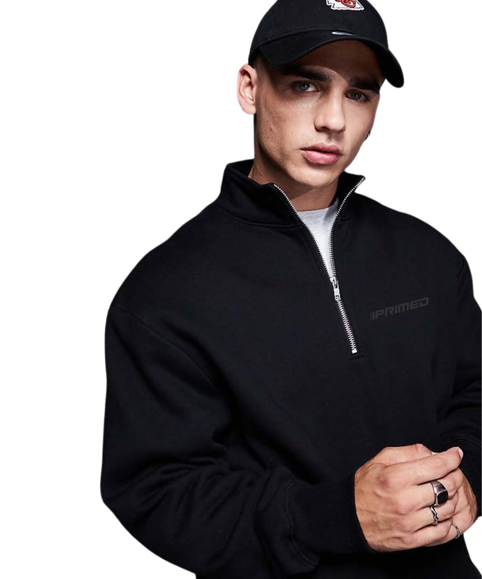 PRIMED ZIP-SWEATSHIRT DARK